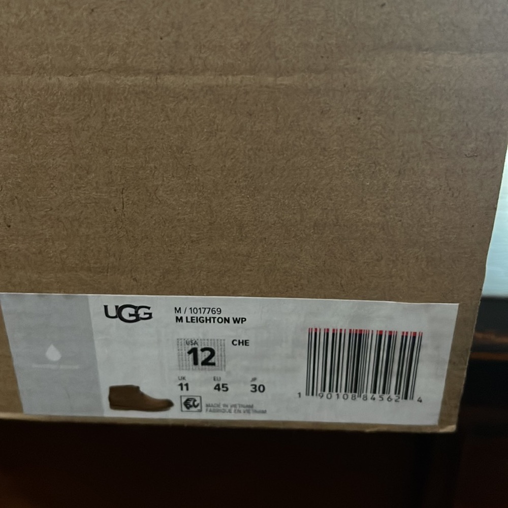 NEW MENS UGG M LEIGHTON WP Chestnut size 12 $170 - Picture 5 of 5